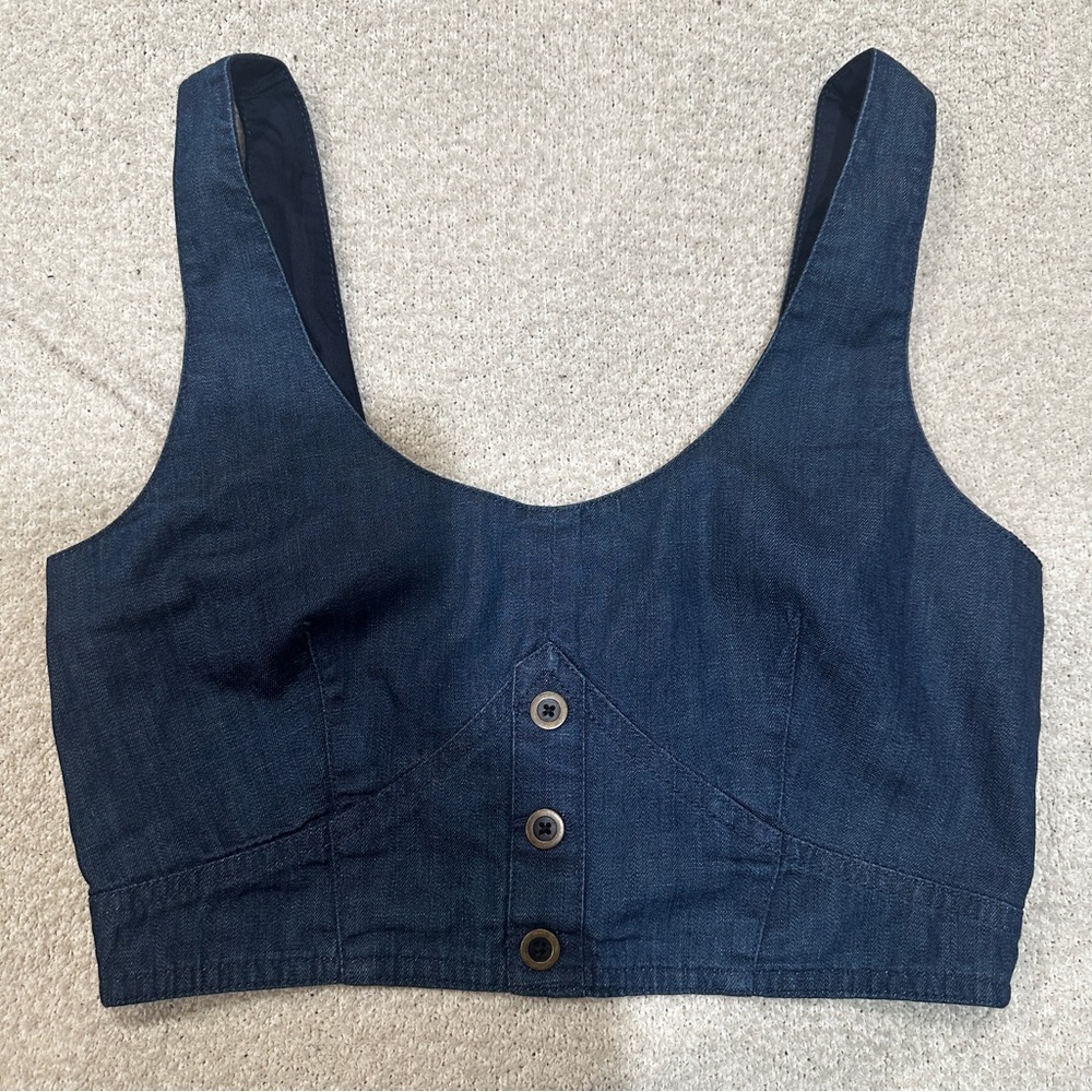 Banana Republic Dark Blue Denim Crop